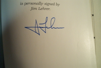 Jim Lehrer signed