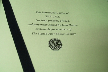 John Hersey first edition