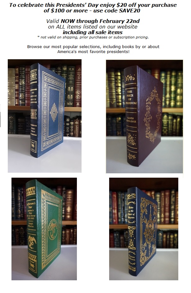Presidents Day leather bound books