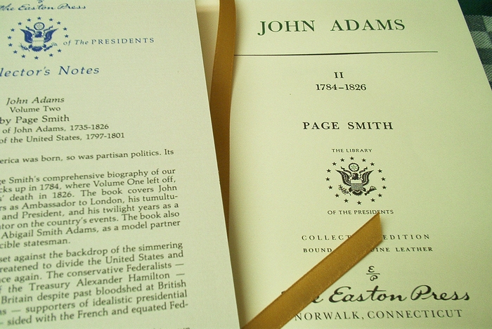President John Adams leather bound